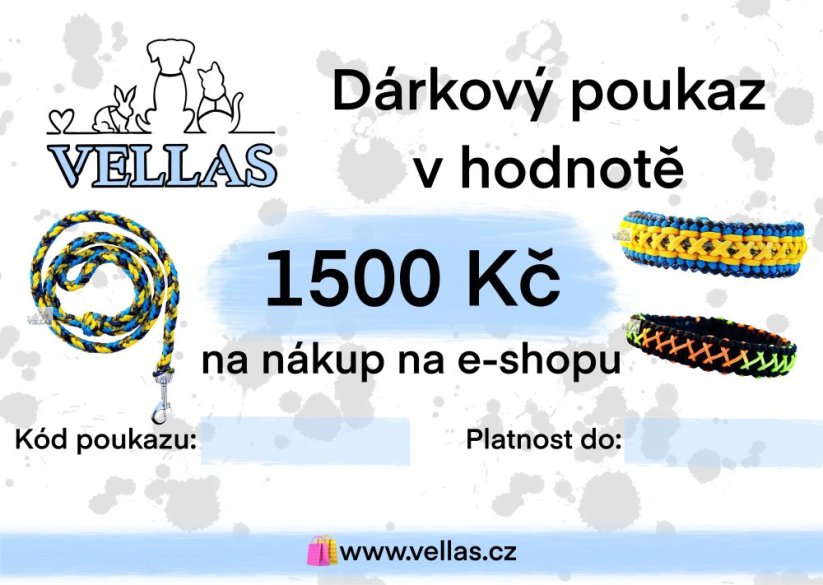 DÁRKOVÝ POUKAZ - od 250 Kč - Poukaz v hodnotě: 1.500 Kč