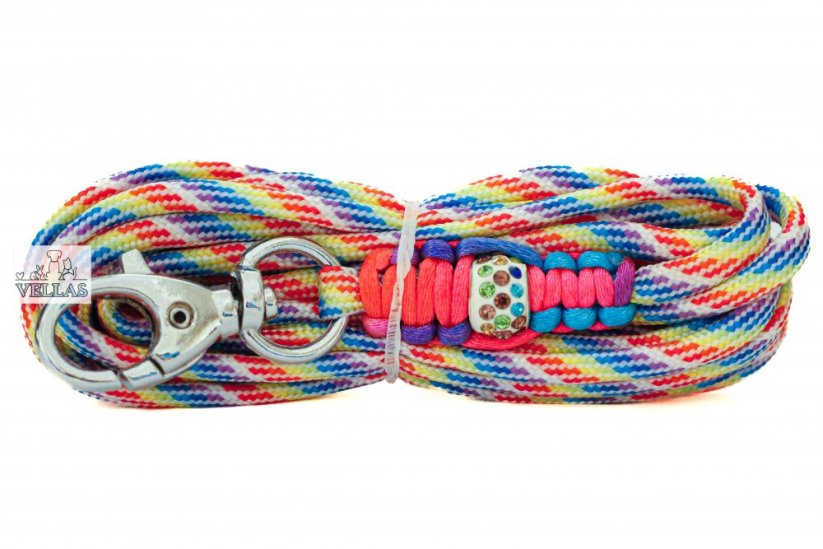 Paracordové vodítko BÍLÝ MULTICOLOR - Varianty: 1. Varianta