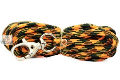 Paracordové vodítko ORANŽOVOČERNOZELENÉ