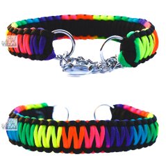 Paracordový obojek BLACK RAINBOW