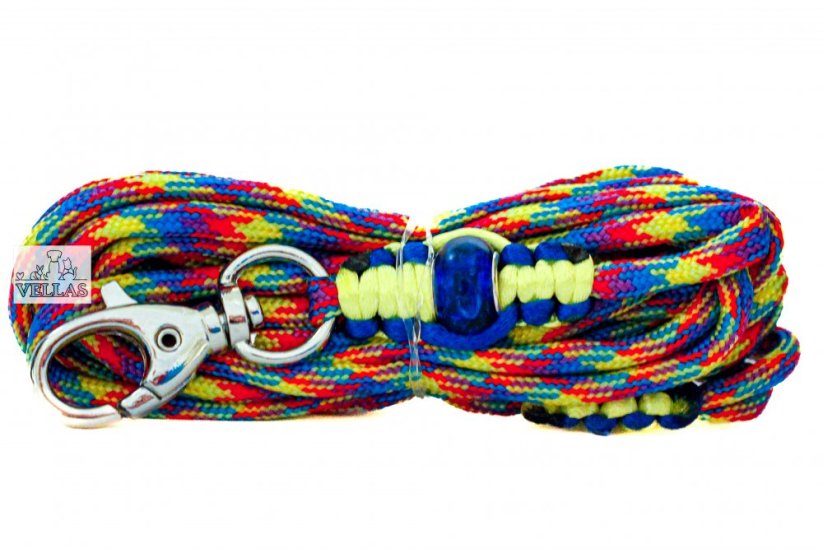 Paracordové vodítko MODRÝ MULTICOLOR - Varianty: 2. Varianta