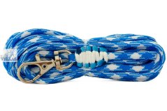 Paracordové vodítko MODROBÍLÉ