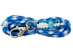 Paracordové vodítko MODROBÍLÉ