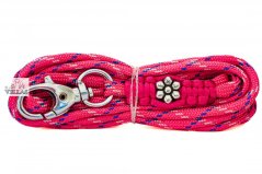 Paracordové vodítko TMAVĚ RŮŽOVÉ