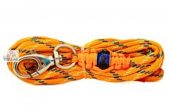 Paracordové vodítko ORANŽOVOŽLUTOMODRÉ