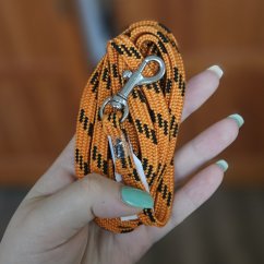 BAZÁREK - Vodítko ORANŽOVOČERNÉ (ploché, 2m)