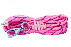 Paracordové vodítko SVĚTLE RŮŽOVÉ