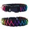 Paracordový obojek DOUBLE BLACK RAINBOW
