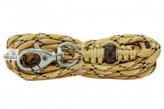 Paracordové vodítko BÉŽOVOČERNOBÍLÉ