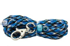 Paracordové vodítko MODROČERNOBÍLÉ
