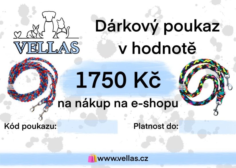 DÁRKOVÝ POUKAZ - od 250 Kč - Poukaz v hodnotě: 1.750 Kč