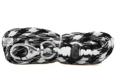 Paracordové vodítko ČERNOBÍLÉ