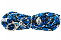 Paracordové vodítko MODROČERNOBÍLÉ