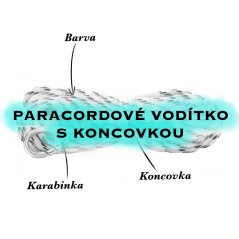 Paracordové vodítko S KONCOVKOU - NAVRHNI SI
