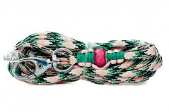 Paracordové vodítko RŮŽOVOZELENOČERNOBÍLÉ