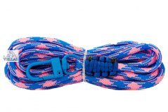 Paracordové vodítko MODRORŮŽOVÉ